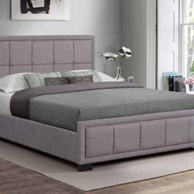 Hannover Grey Fabric Bed, King Size