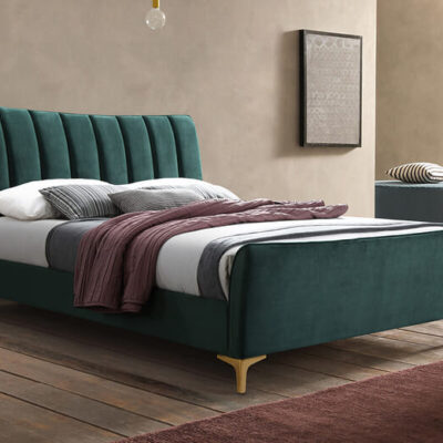 Clover Green Fabric Bed, Small Double
