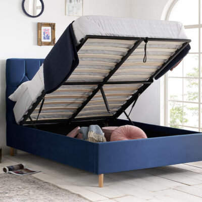 Loxley Blue Ottoman Bed, Small Double