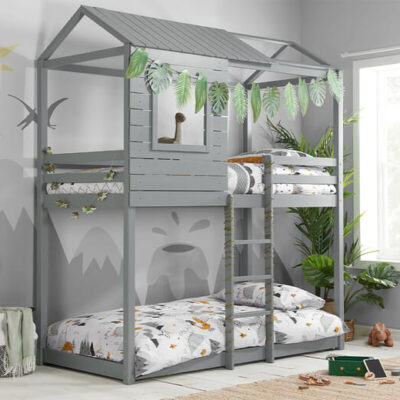 Adventure Grey Kids Bunk Bed, Single