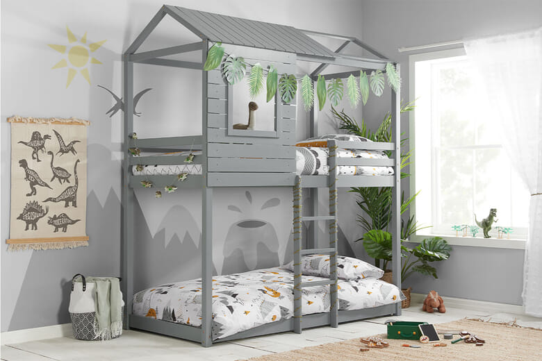 Adventure Grey Kids Bunk Bed, Single