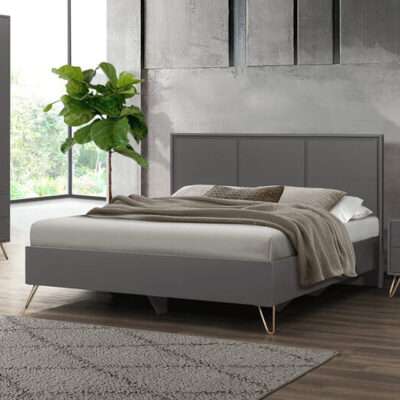 Birlea Arlo Grey Fabric Bed, Double