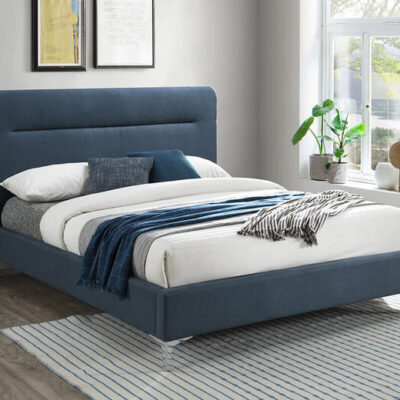 Birlea Finn Blue Fabric Bed, King Size