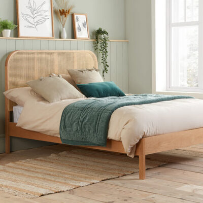 Margot Rattan Oak Bed, Super King