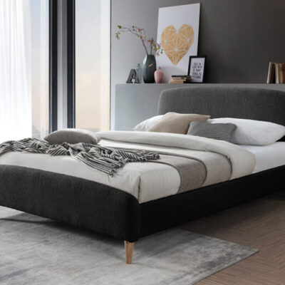 Birlea Otley Charcoal Fabric Bed, Double