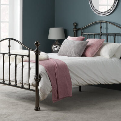 Birlea Victoria Black Nickel Bed, Double