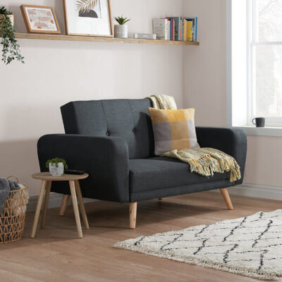 Birlea Farrow Grey Sofa Bed, Sofa Bed