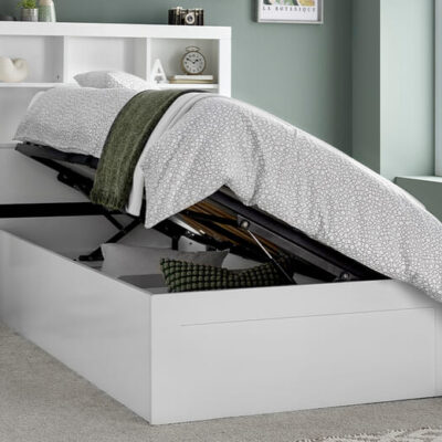 Zo� Wooden Ottoman Storage Bed, Bedmaster_Grey, Single
