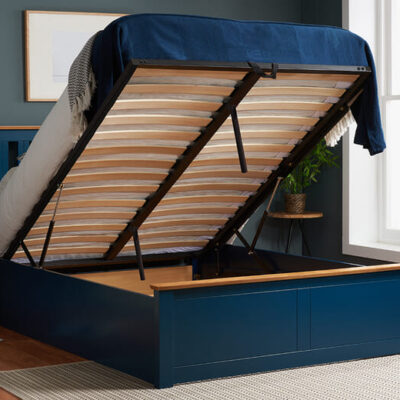 Phoenix Ottoman Bed, White, King Size