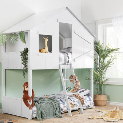 Birlea Safari Kids Bunk Bed, Birlea_White Coated Pine, One Size
