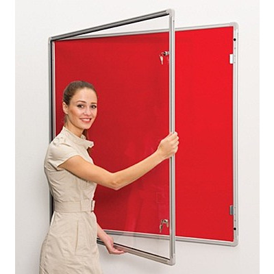 Boards Direct Internal Lockable Display Case Grey 2400x1200mm