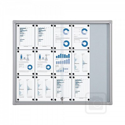 Whiteboard with Locking Sliding Glass Doors