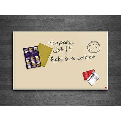 Casca Magnetic Glass Writing Board 1500 x 1200mm Light Beige