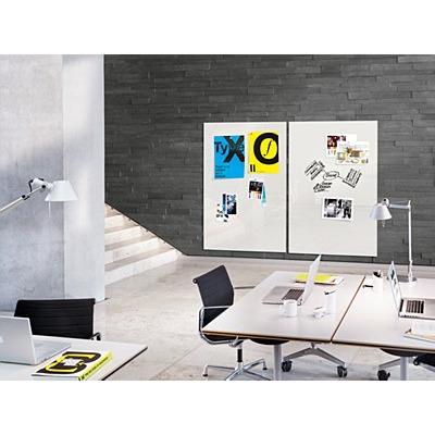 'Artverum' Magnetic Glass Noticeboard 180 x 120cm SUPER WHITE