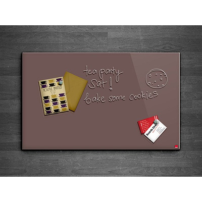Casca Magnetic Glass Writing Board 1500 x 1200mm Metal Taupe