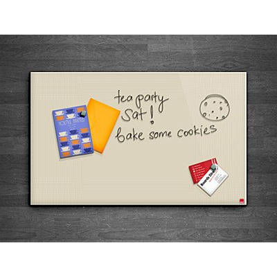 Casca Magnetic Glass Writing Board 1000 x 800mm Pearl White
