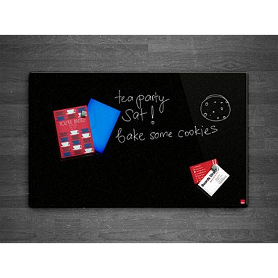 Casca Magnetic Glass Writing Board 2000 x 1200mm Starlight Black