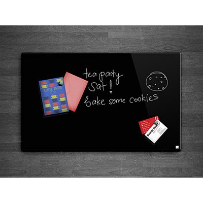 Casca Magnetic Glass Writing Board 1500 x 1200mm Classic Black