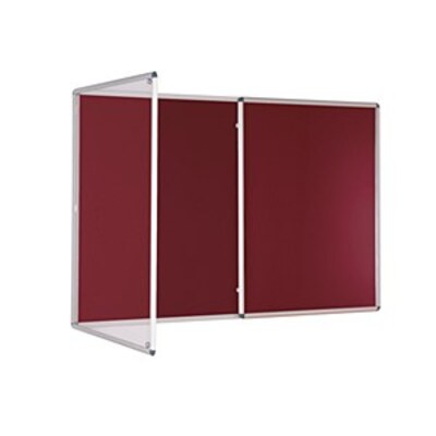 Internal Felt Tamperproof Noticeboard 2400x1200mm Burgundy