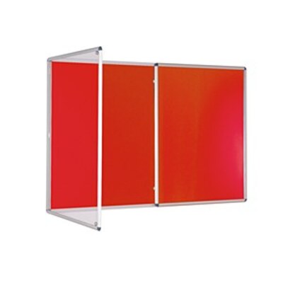 Internal Felt Tamperproof Noticeboard 2400x1200mm Red