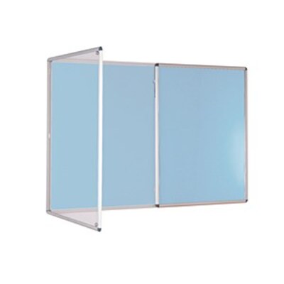 Internal Felt Tamperproof Noticeboard 2400x1200mm Light Blue