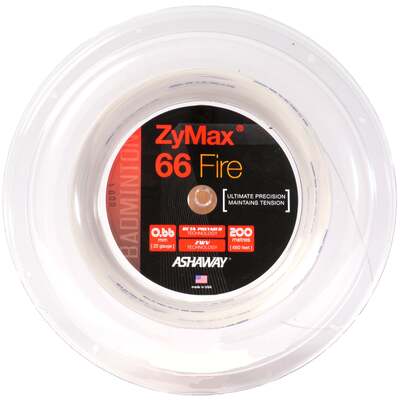 Ashaway Zymax 66 Fire Badminton String - 200m Reel