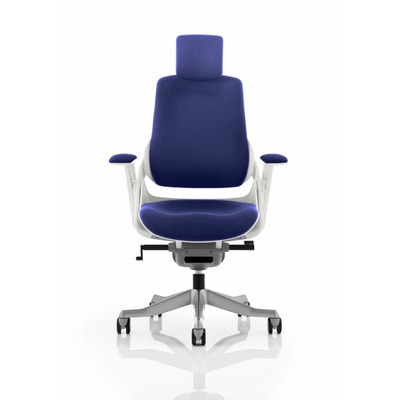 Zure Executive Chair Stevia Blue Fabric