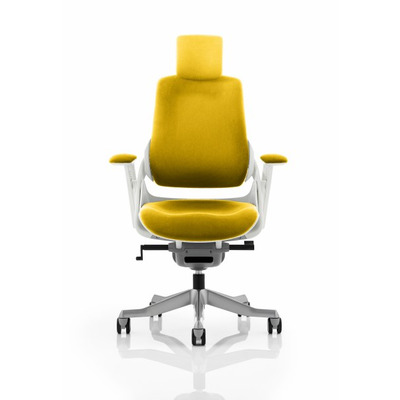 Zure Executive Chair Senna Yelllow Fabric