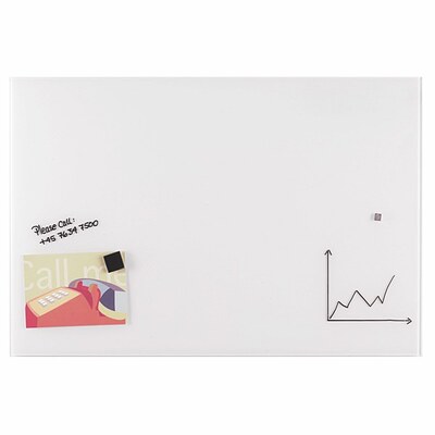 Essentials White Magnetic Glass Writing Board