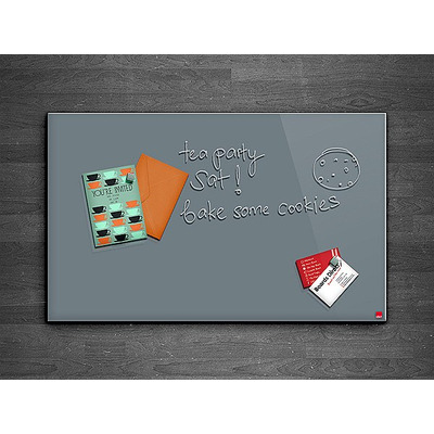 Casca Magnetic Glass Writing Board 1200 x 1000mm Blue Shadow