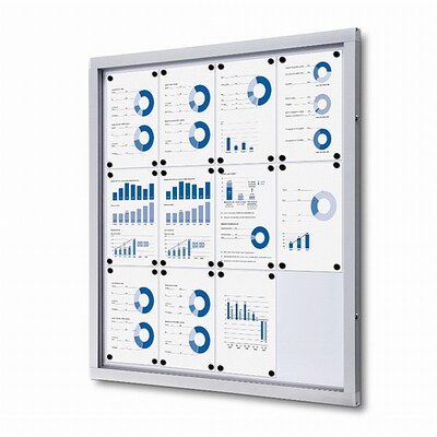 Indoor/Outdoor Lockable Whiteboard