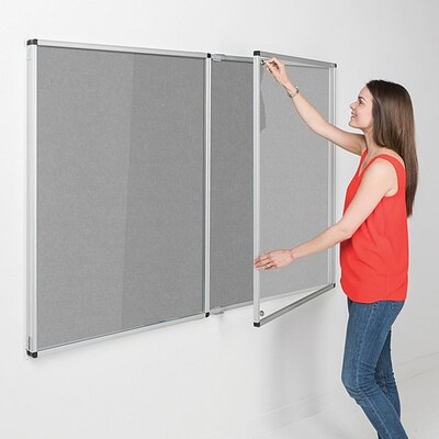 Eco-Colour Resist-a-Flame Tamperproof Noticeboard 1200 x 2400mm GREY
