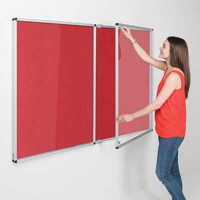 Eco-Colour Resist-a-Flame Tamperproof Noticeboard 1200 x 2400mm RED