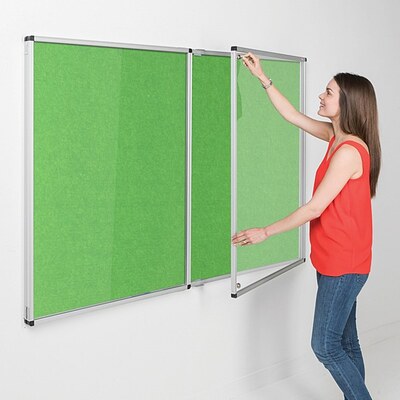 Eco-Colour Resist-a-Flame Tamperproof Noticeboard 1200 x 2400mm APPLE GREEN