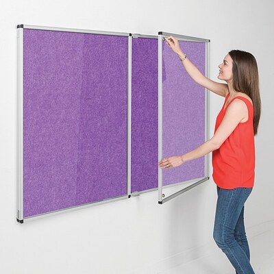Eco-Colour Resist-a-Flame Tamperproof Noticeboard 1200 x 1800mm PURPLE