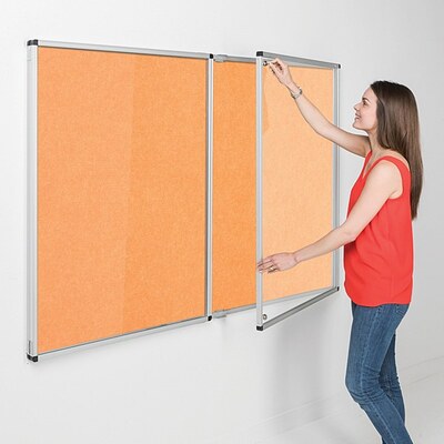 Eco-Colour Resist-a-Flame Tamperproof Noticeboard 1200 x 1800mm ORANGE