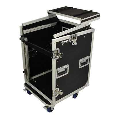 12U + 10U Rack Case with Laptop Shelf & Side Table
