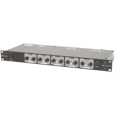 5 Stereo Zone Distribution Mixer - 2 Input 5 Outputs - Balanced In & Out