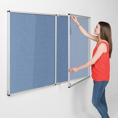 Eco-Colour Resist-a-Flame Tamperproof Noticeboard 1800 x 1200mm LIGHT BLUE