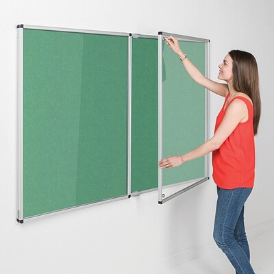Eco-Colour Resist-a-Flame Tamperproof Noticeboard 2400 x 1200mm GREEN