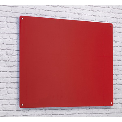 Wall Mounted Glass Board 1500 x 1200mm Red