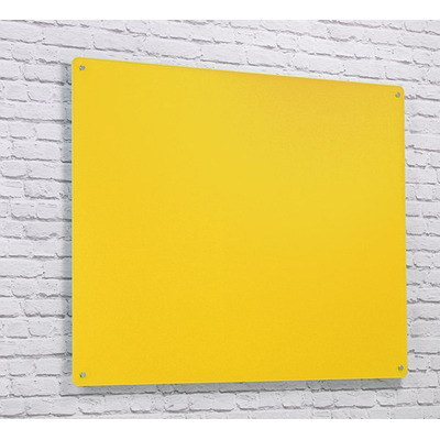 Wall Mounted Glass Board 1500 x 1200mm Yellow