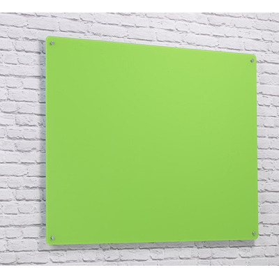 Wall Mounted Glass Board 1800 x 1200mm Lime