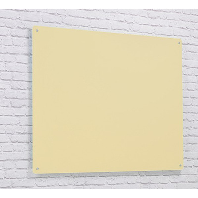Wall Mounted Glass Board 1500 x 1200mm Cream
