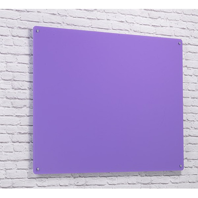 Wall Mounted Glass Board 1200 x 1200mm Lilac