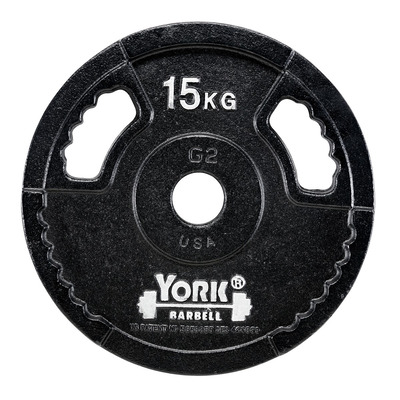 York 15kg G2 Cast Iron Olympic Weight Plate