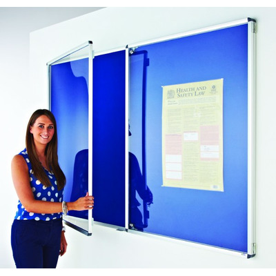 Eco-Sound Tamperproof Blazemaster Noticeboard 2400 x 1200mm Blue