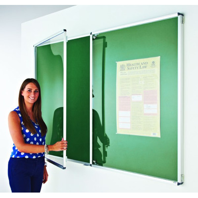 Eco-Sound Tamperproof Blazemaster Noticeboard 2400 x 1200mm Green