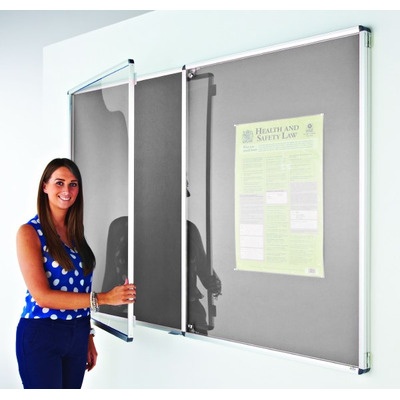 Eco-Sound Tamperproof Blazemaster Noticeboard 2400 x 1200mm Grey