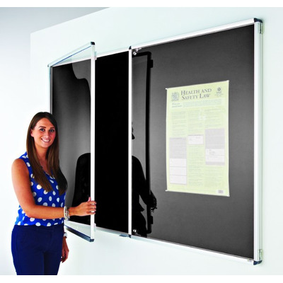 Eco-Sound Tamperproof Blazemaster Noticeboard 1800x 1200mm Black